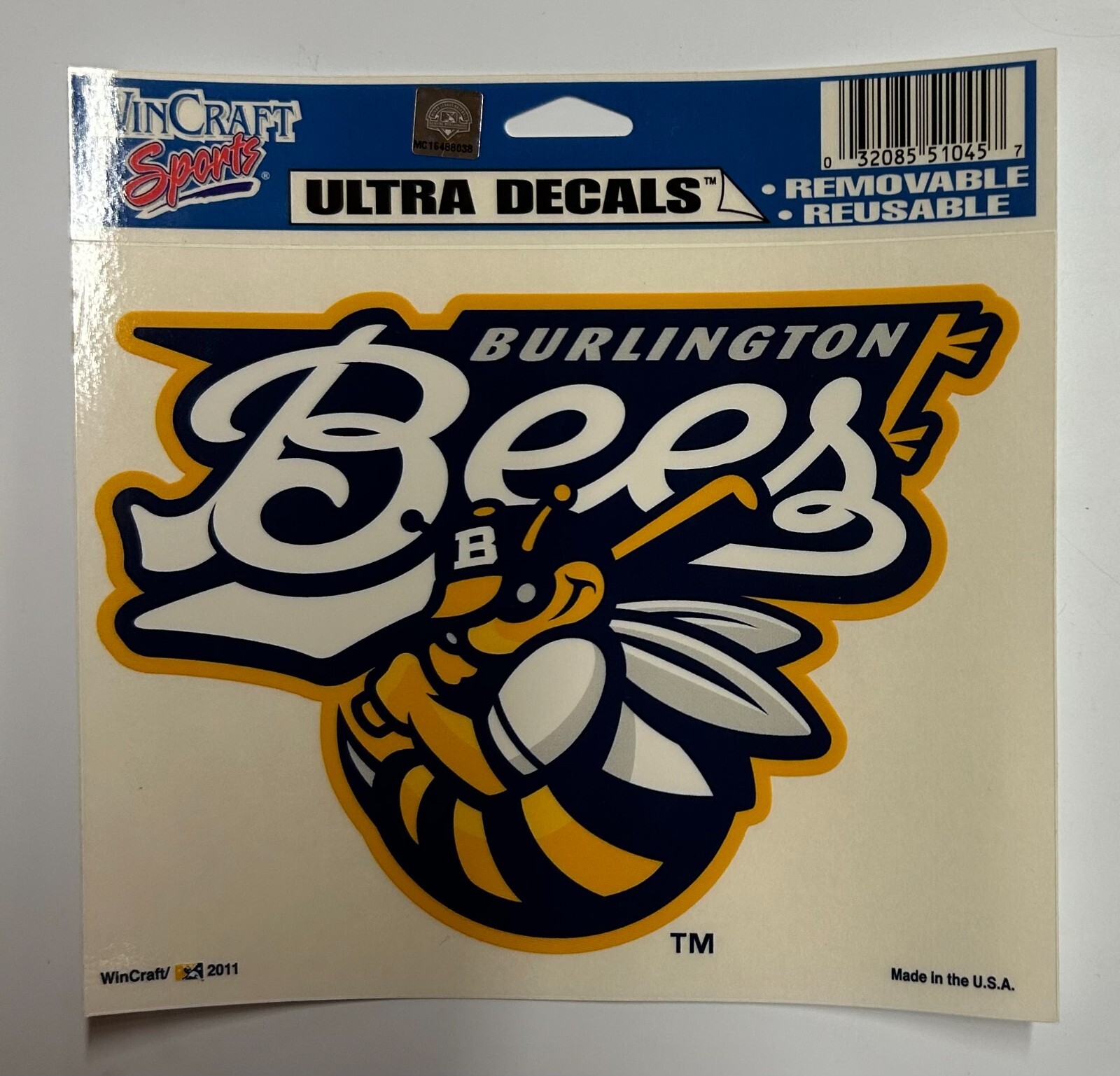 Burlington Bees Decal 5"x6" - Ultra Decal