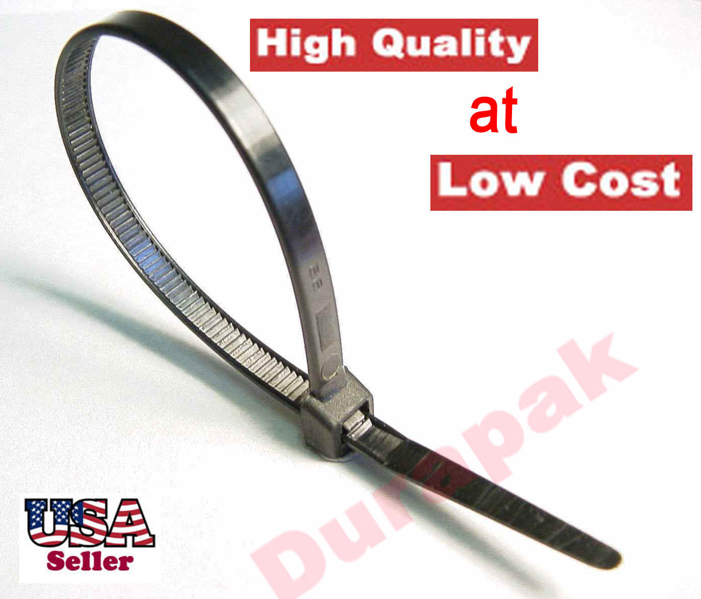 2000 PCS 11" 50 Lbs Black Nylon Cable Wire Zip Tie UV Resistant Outdoor Ties