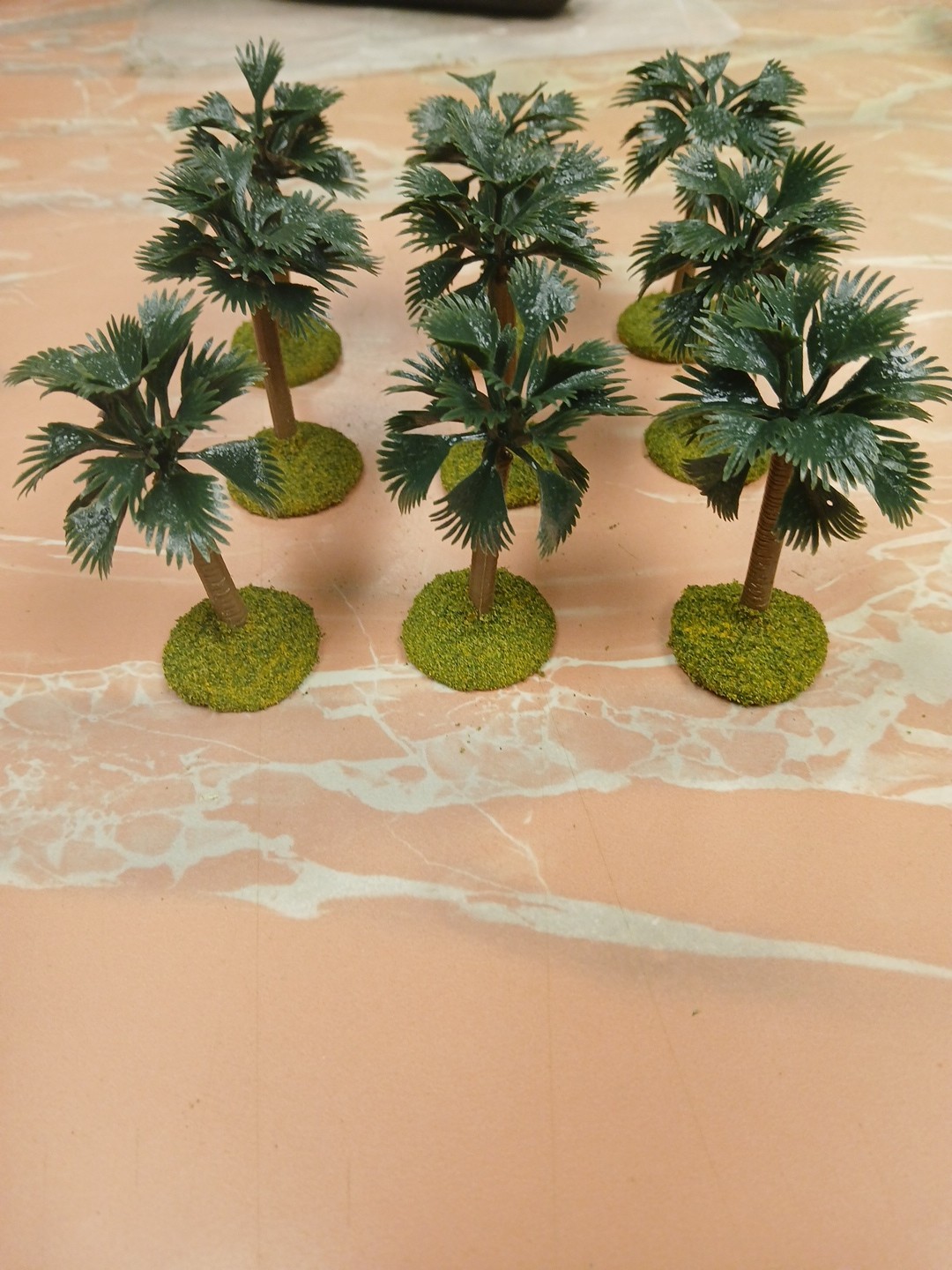 9 based Landscape Model Small Palm Trees wargaming scenery terrain 1.75"