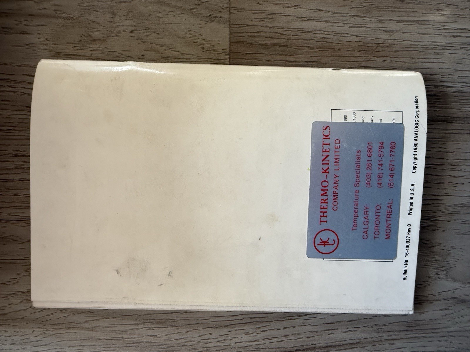 analogic thermocouple instrument calibrator