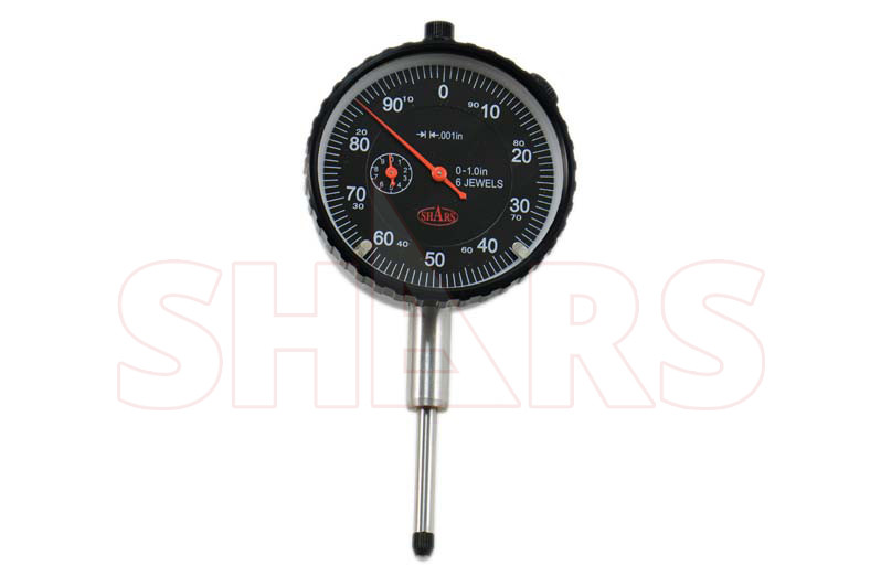 1" Premium 6 Jewels Dial Indicator .001" AGD Certified Carbide Point+Lug Back P]