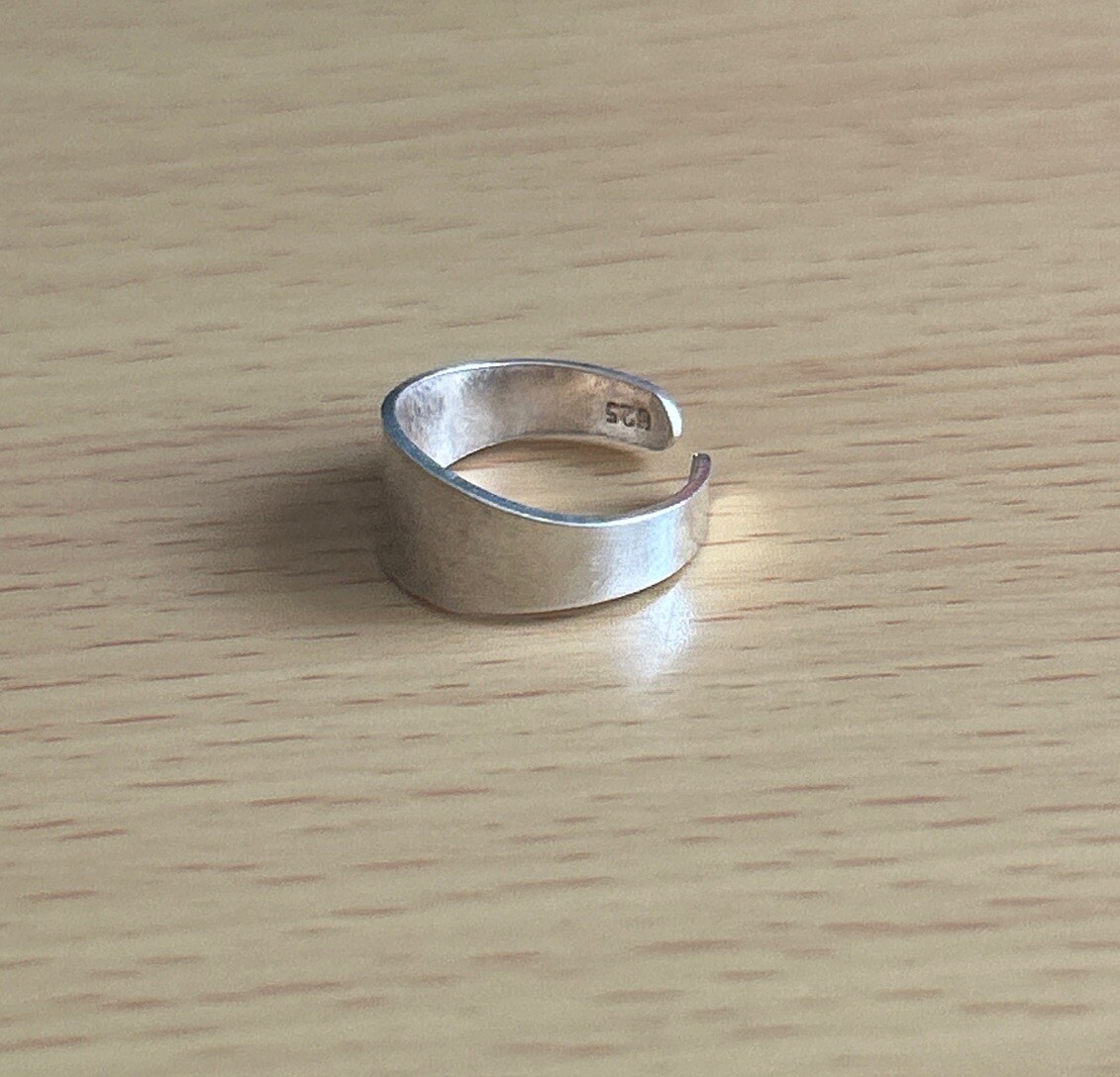 925 Sterling Silver Plain Band Toe Ring