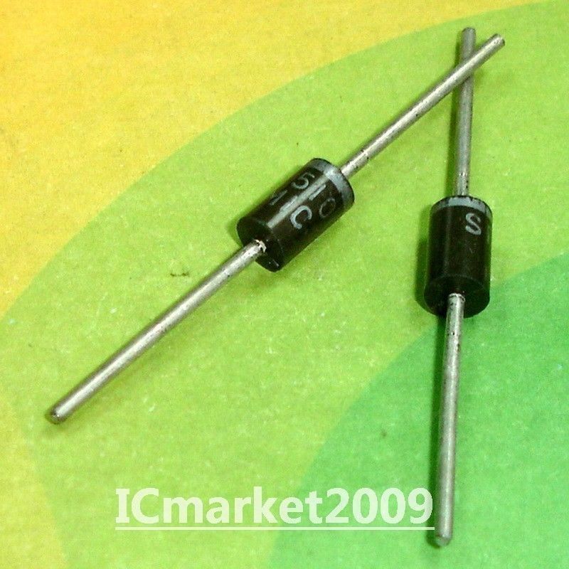 20 PCS SR5100 DO-27 5A 100V 5.0 Amp Schottky Barrier Rectifiers Diodes