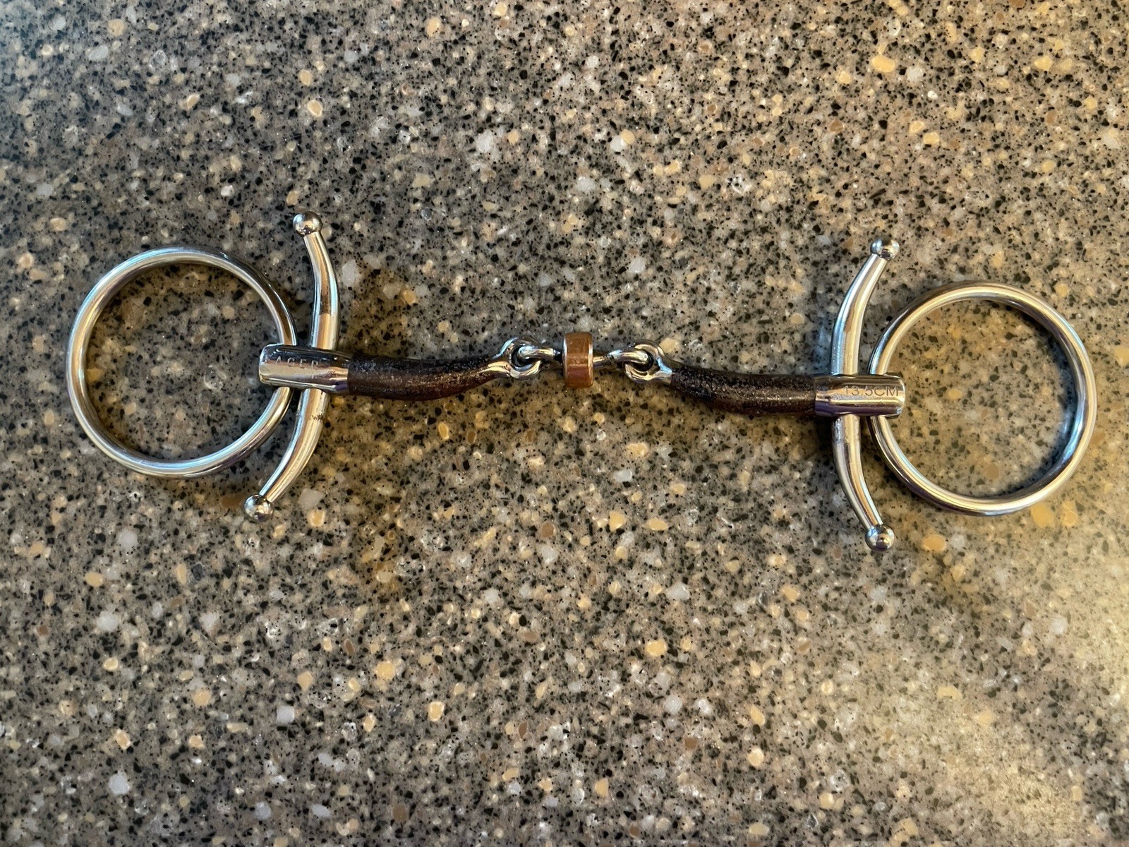 Fager Mini Fulmer Loose Ring Sweet Iron With Copper Roller 5.25” English Bit