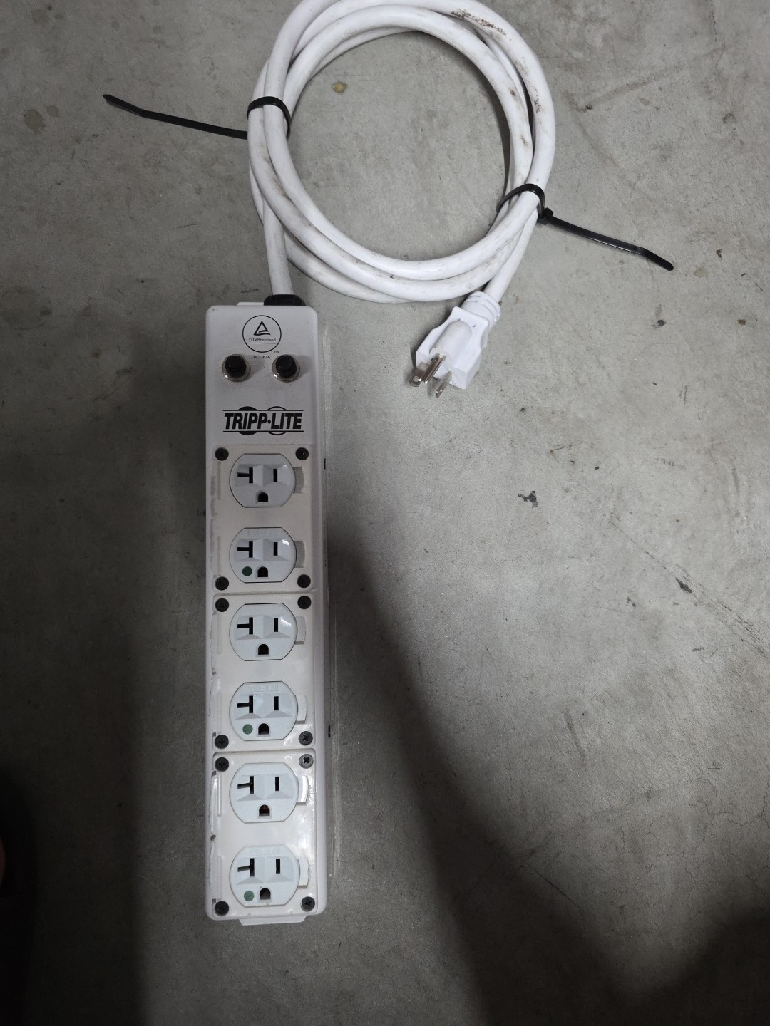 TRIPP LITE PS607HG20AOEM Outlet Strip,6 Outlet,20A,13-3/4" L,Wht 402M63