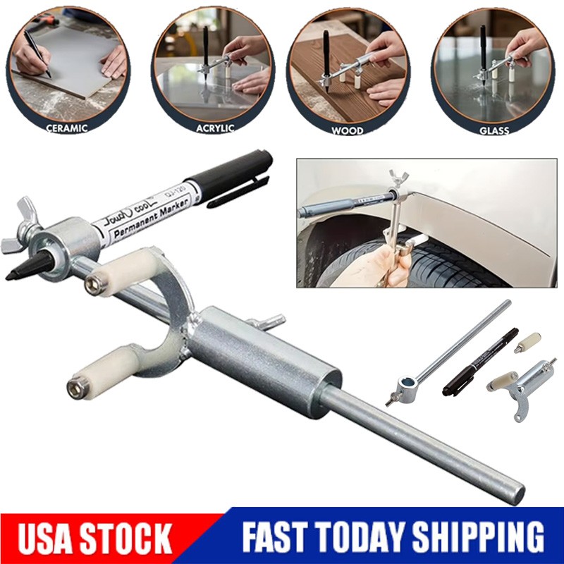 Automotive Dent Repair Wheel Arch Car Body Line Marking Tool Adjustable Range US