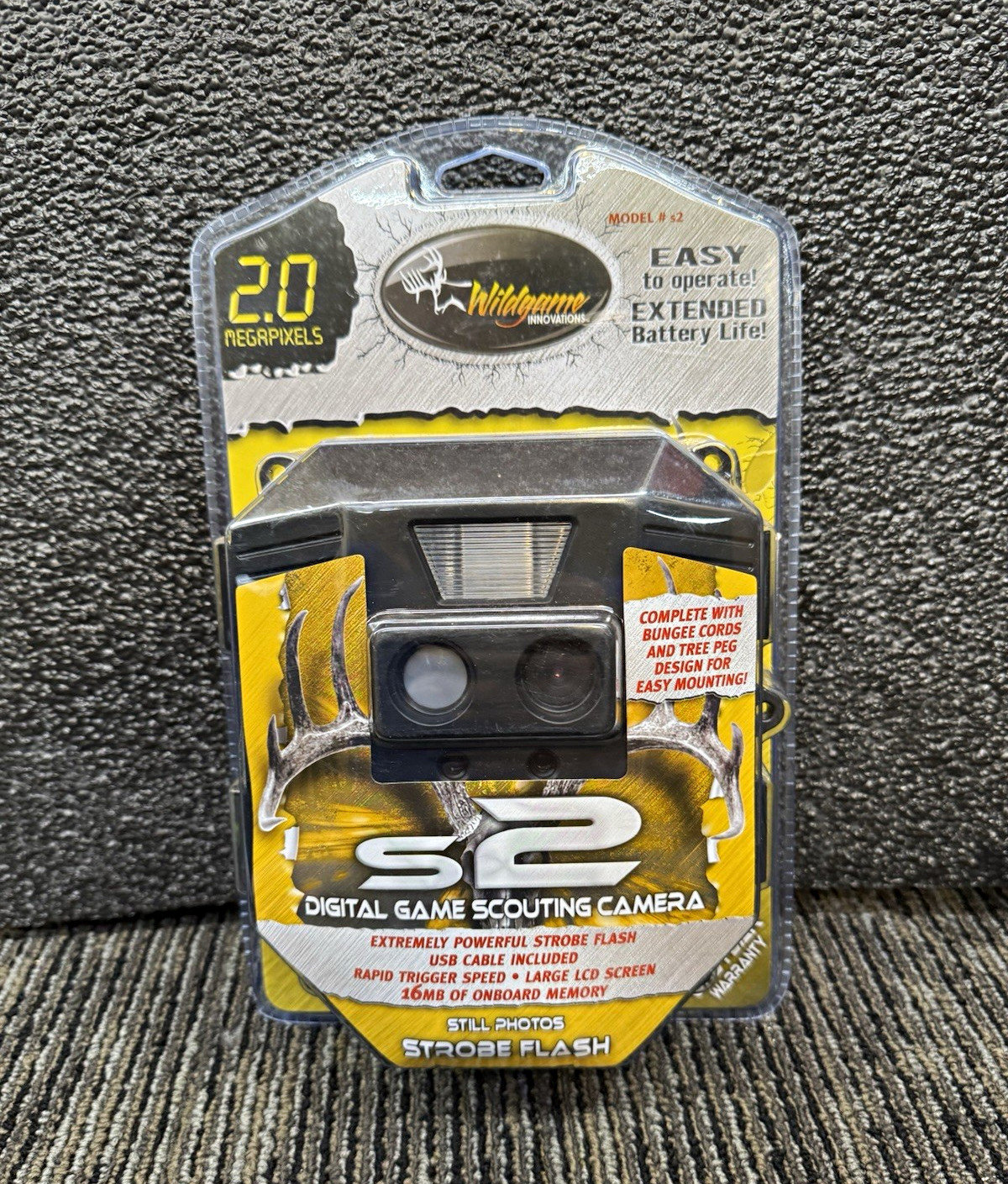 Wildgame Innovations s2 Trail Camera PIR 30ft Strobe Flash USB SD Date