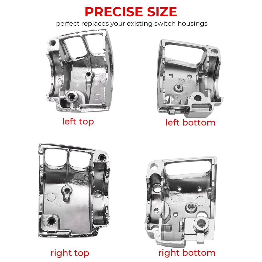 Chrome Hand Control Switch Housing Covers For Harley Sportster 1200 Softail Dyna