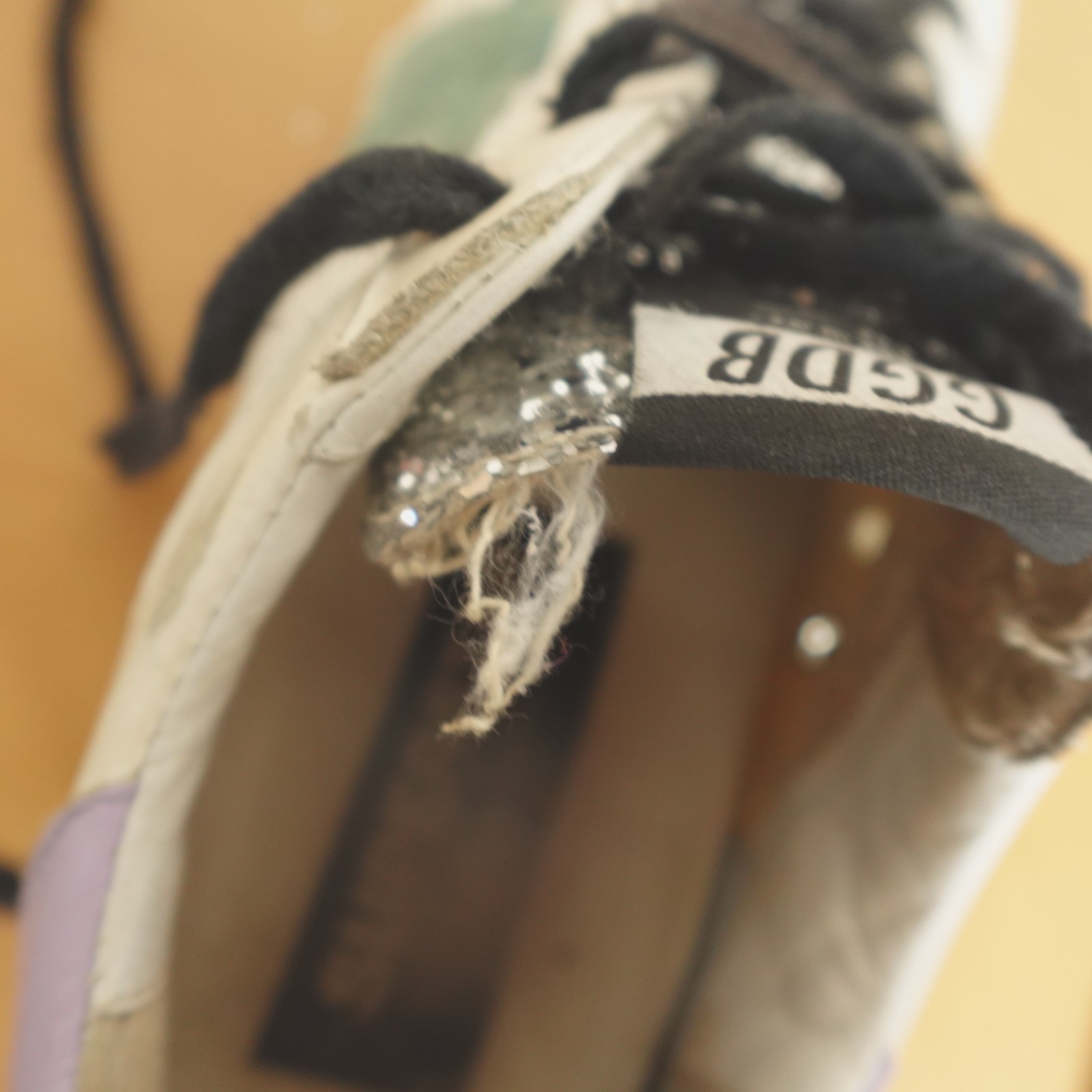 Golden Goose Superstar Glitter Sneakers Womens 38 EU 8 US Leather Mesh