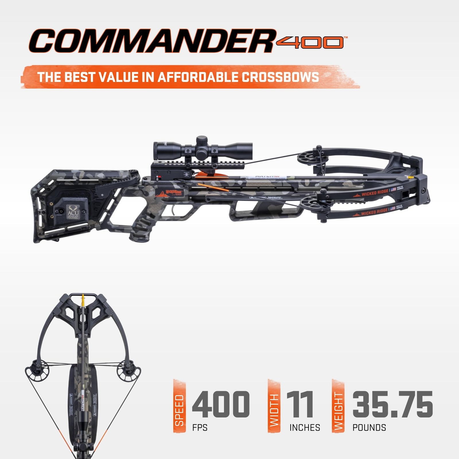 Wicked Ridge by TenPoint Commander 400, Peak XT - 400 FPS - Includes Pro-View...