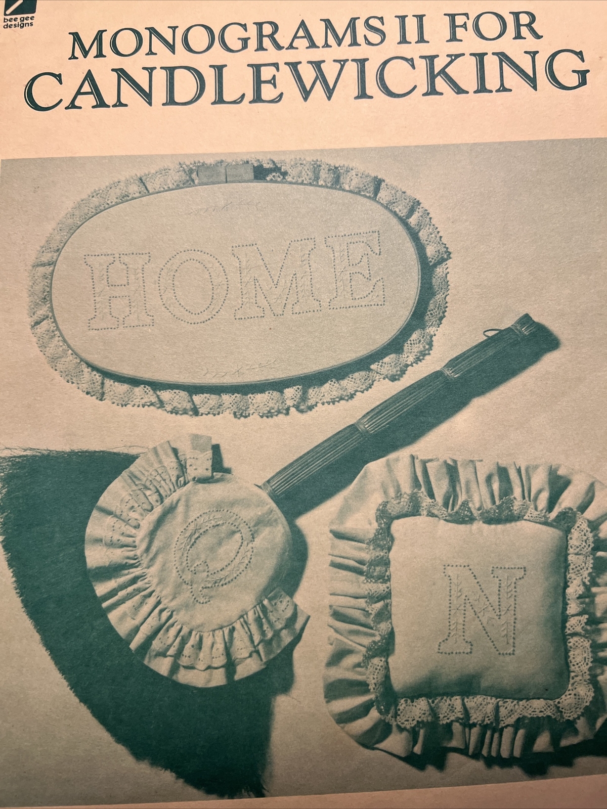 Vintage Candlewicking CW40 Monograms II for Bee Gee Designs Craft DIY Retro