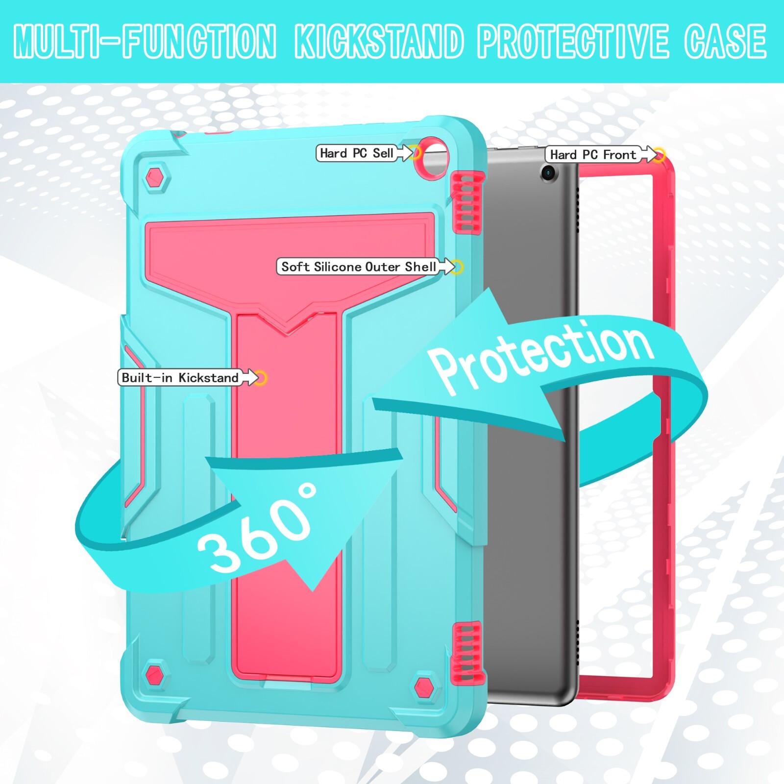 Shockproof Case For Amazon Fire HD 10 10.1" 2023 13th Gen/Glass Screen Protector