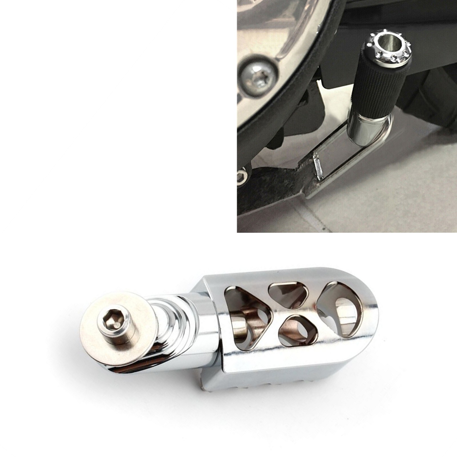 Kickstand Extension Kit For Harley Dyna 1991-2017 1993 Fat Bob Silver