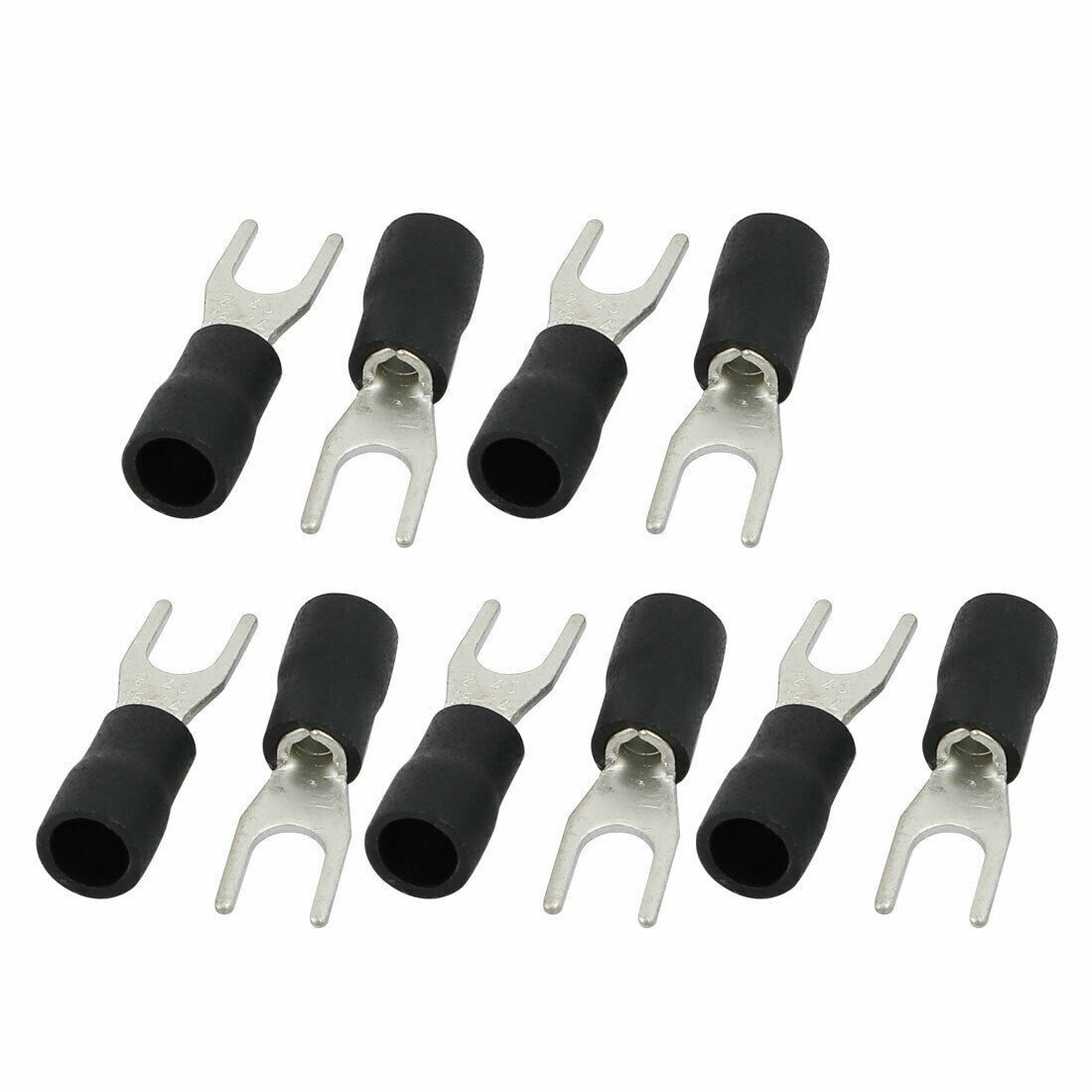10 Pcs SV2-4S Pre Insulated U-Type Crimp Terminal Black for AWG 16-14 Wire✦KD *r