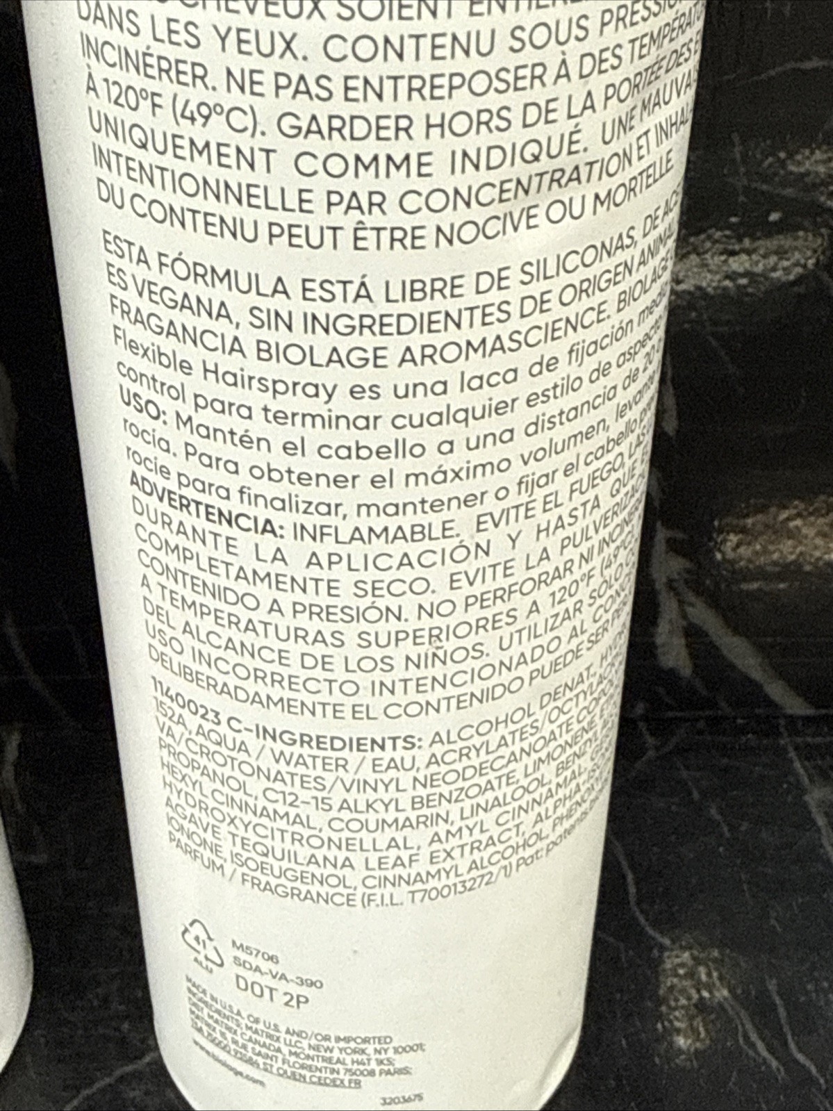 2x Biolage Complete Control Fast-Drying Hairspray #2 hold 10 oz new
