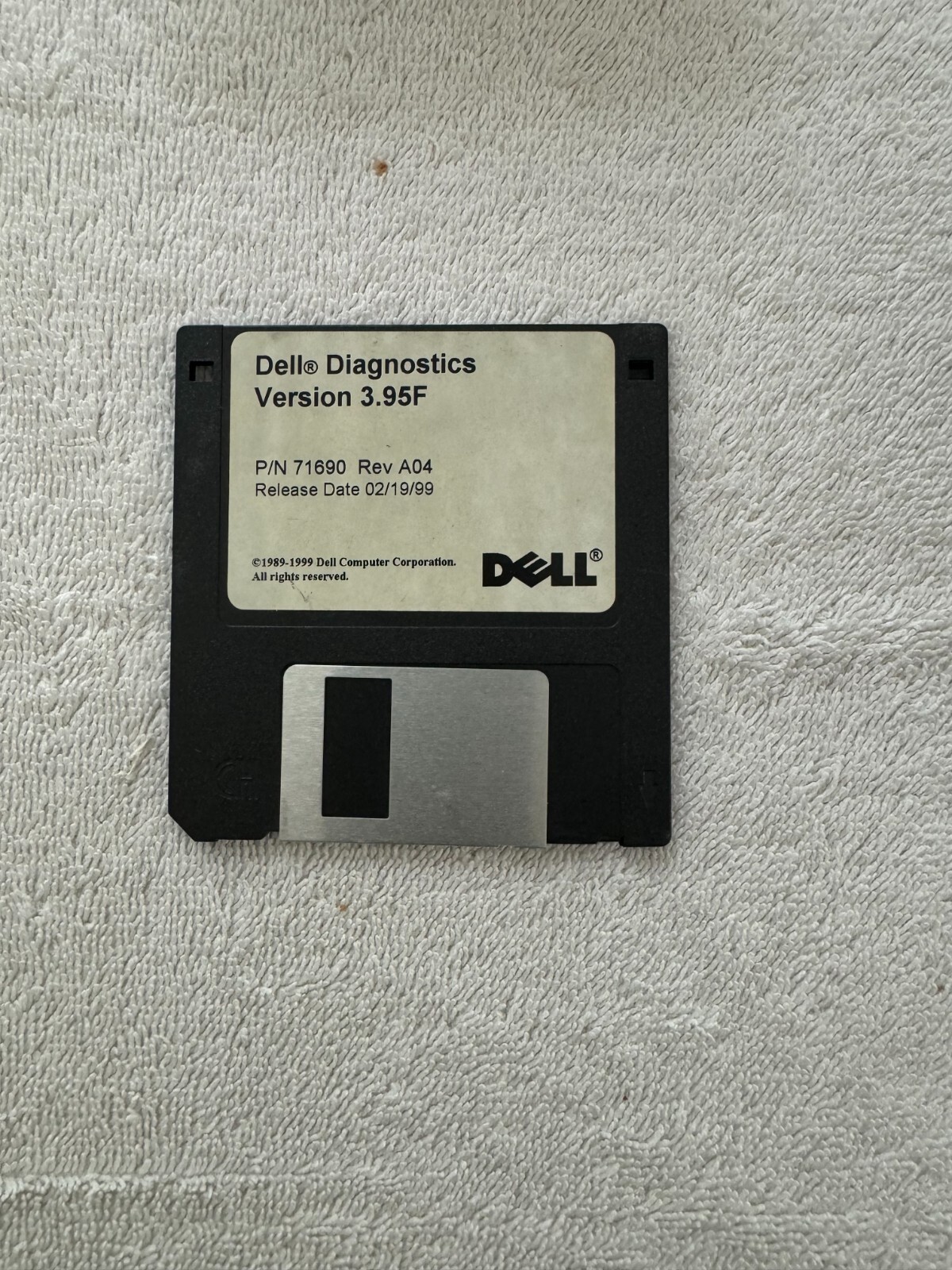 Dell Diagnostics Version 3.95F (71690) 1999 Floppy Disk