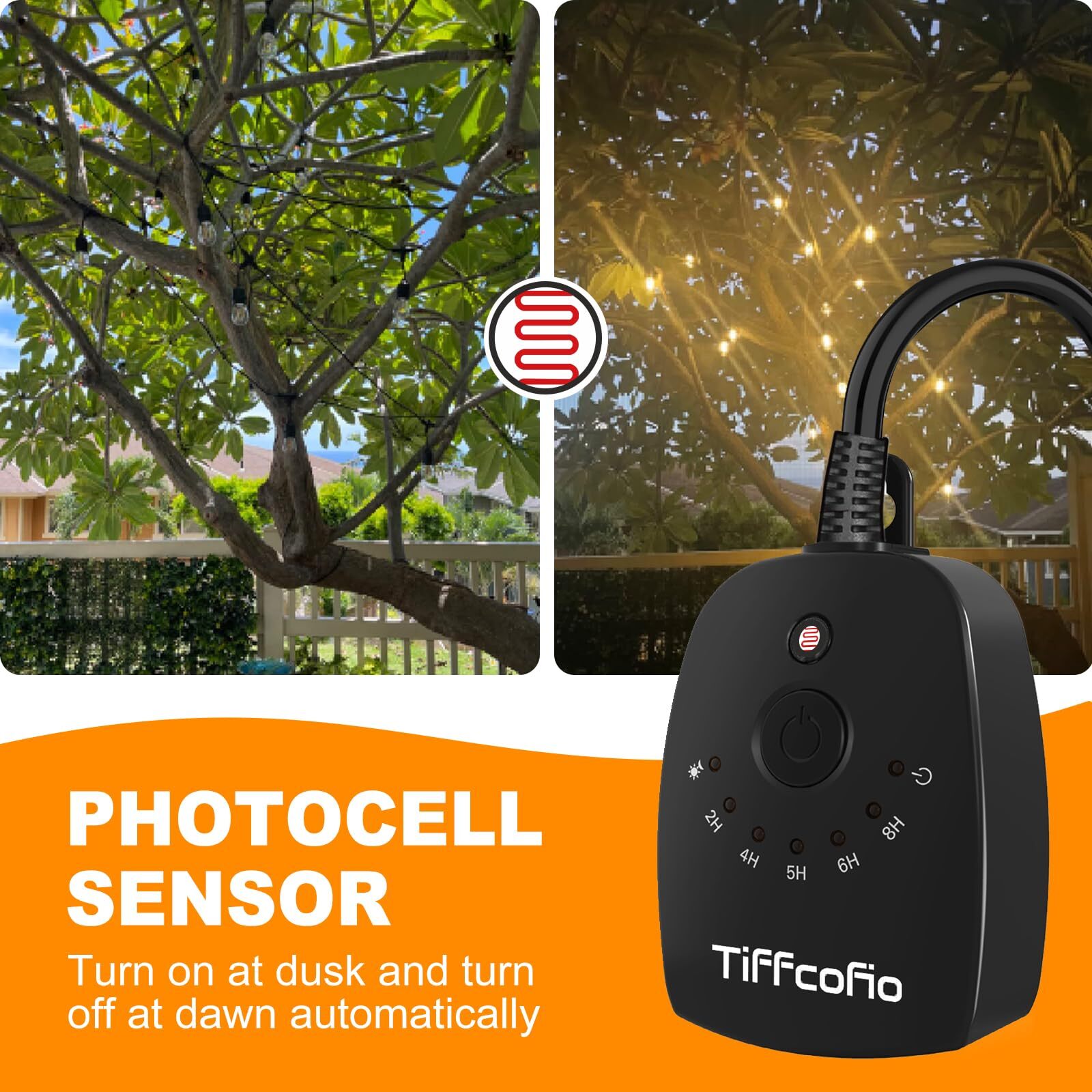 Outdoor Light Timer Waterproof Remote Control Dusk To Dawn Light Sensor Timer 10