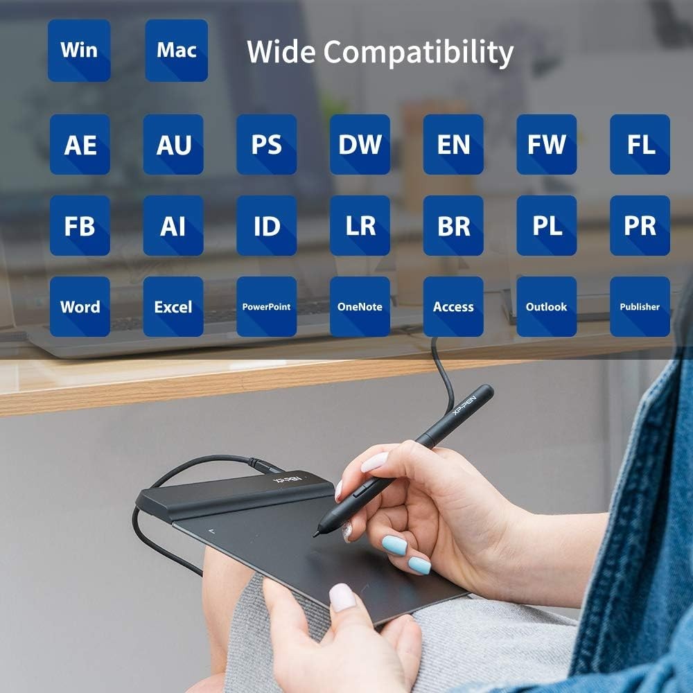 Slim XPPen Star Graphics Tablet 6x4 - Perfect for Remote Learning & Creativity