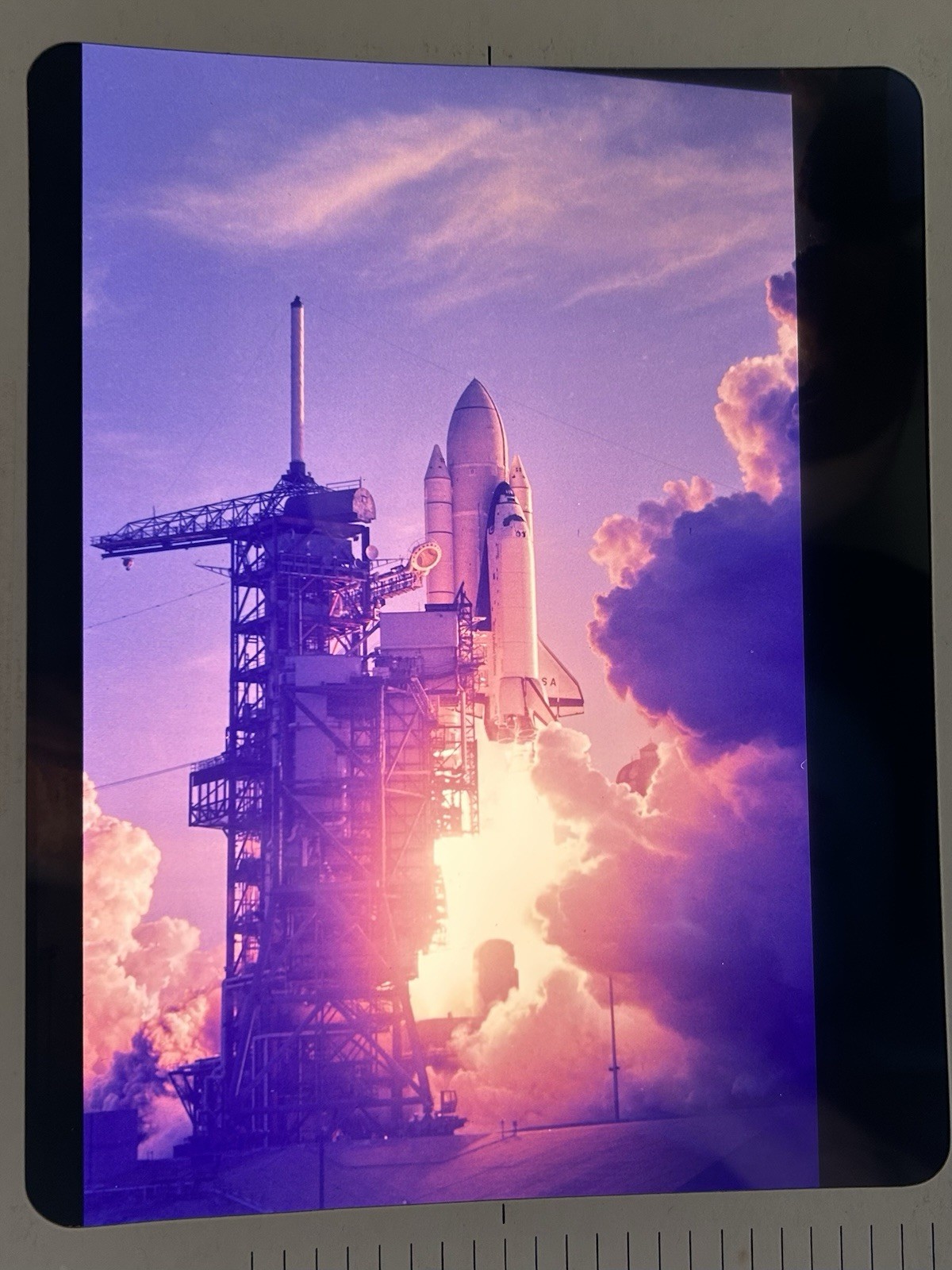 1981 NASA KSC Space Shuttle Columbia STS-1 Liftoff Presentation Transparency-362