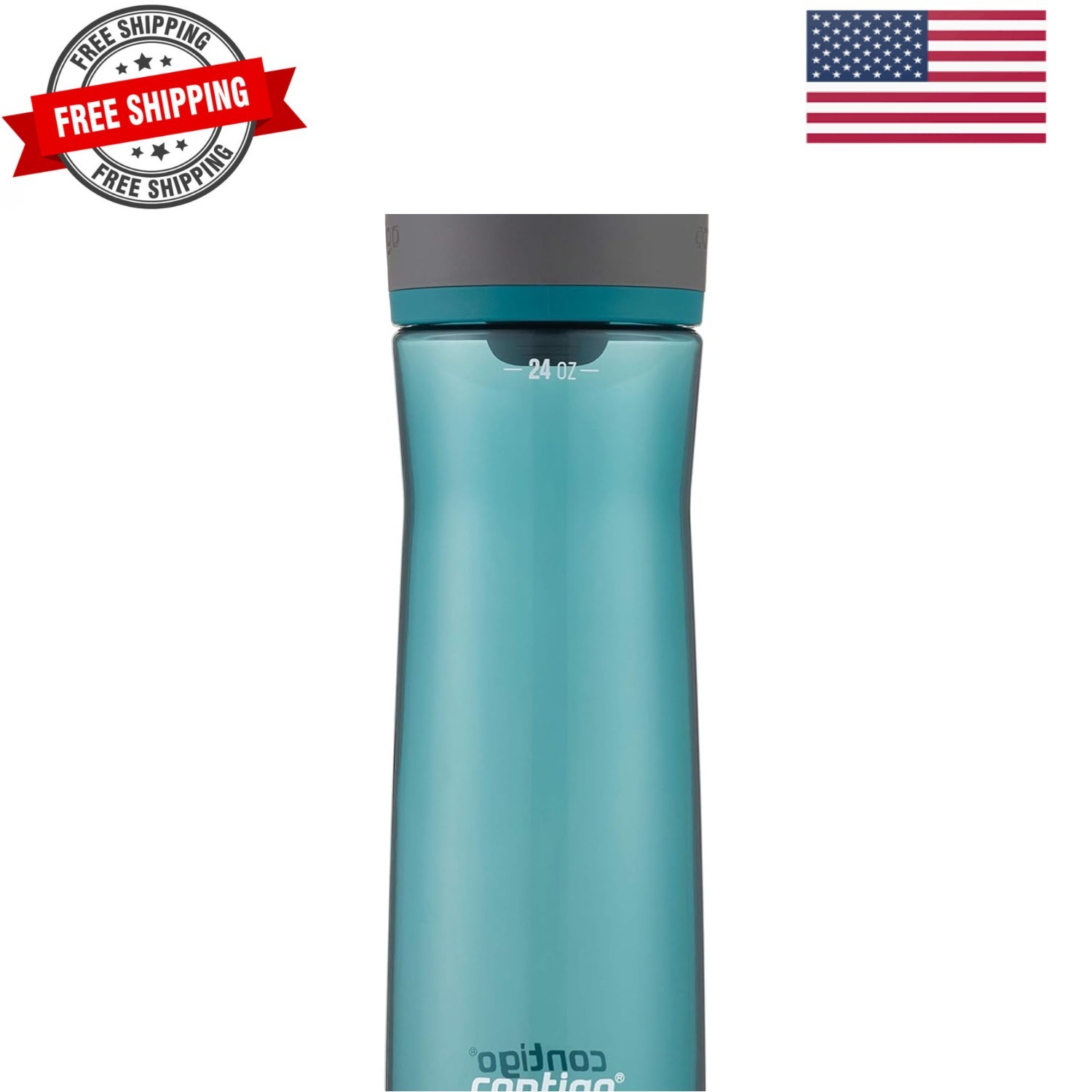AUTOSEAL Cortland 24oz Water Bottle BPA-Free Plastic Spill Leak-Proof Lid and...