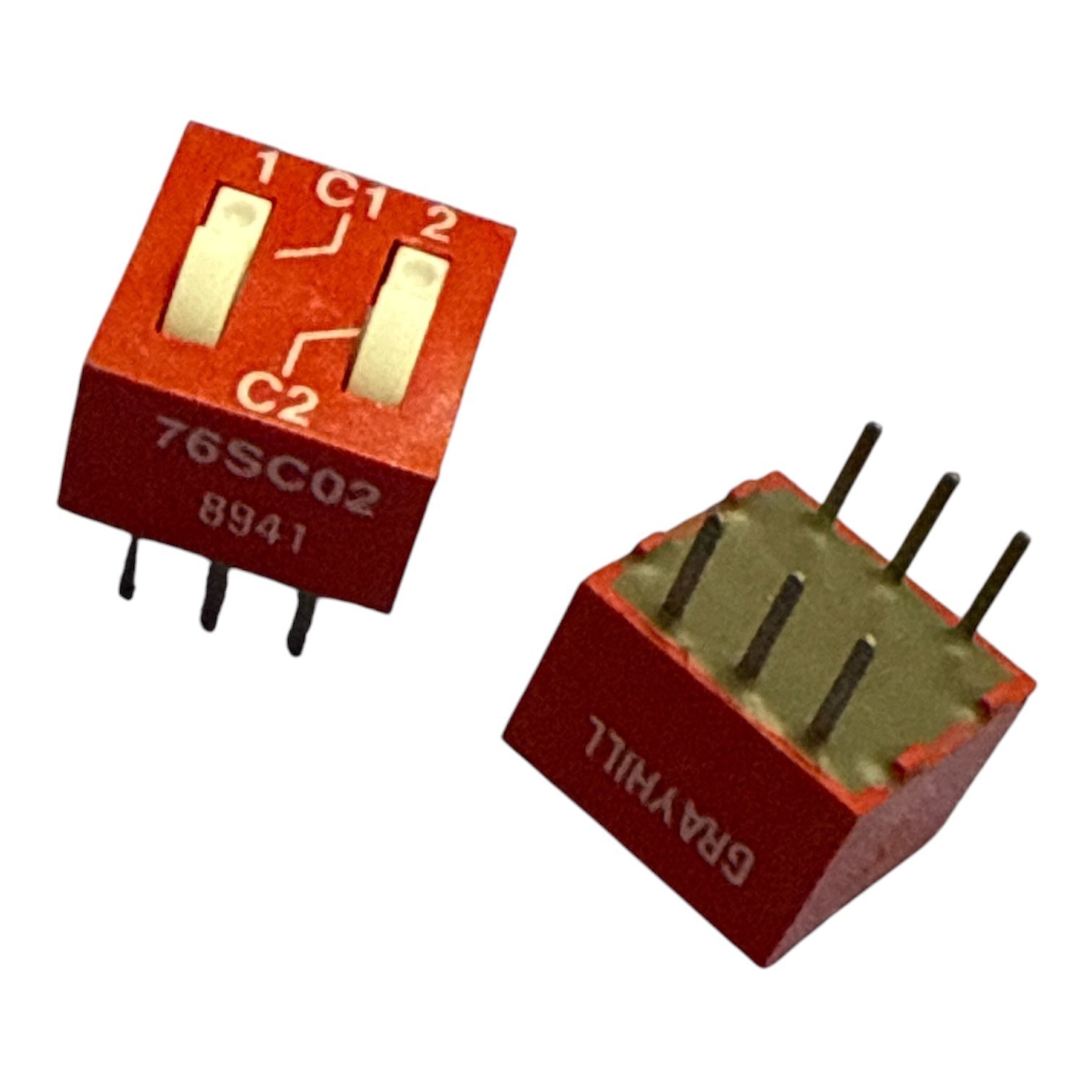 1 Piece GRAYHILL 76SC02 76SC02ST Dip Switch SPST 4 Position Through Hole 4 POS