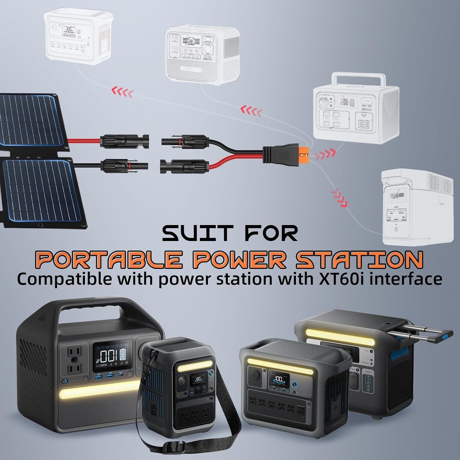 10FT 10AWG Solar to Xt60I,  3 6 10 16 20 25FT Solar Panel Connector to Xt60I-F A