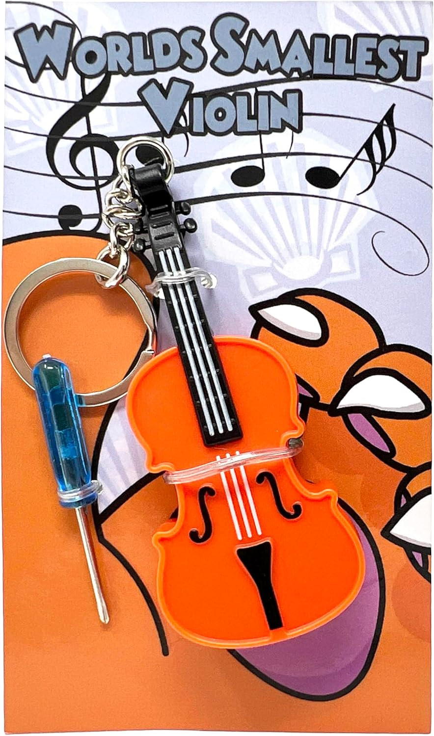 - Original World'S Smallest Violin Toy Keychain with Playable Sad Music - Tiny M