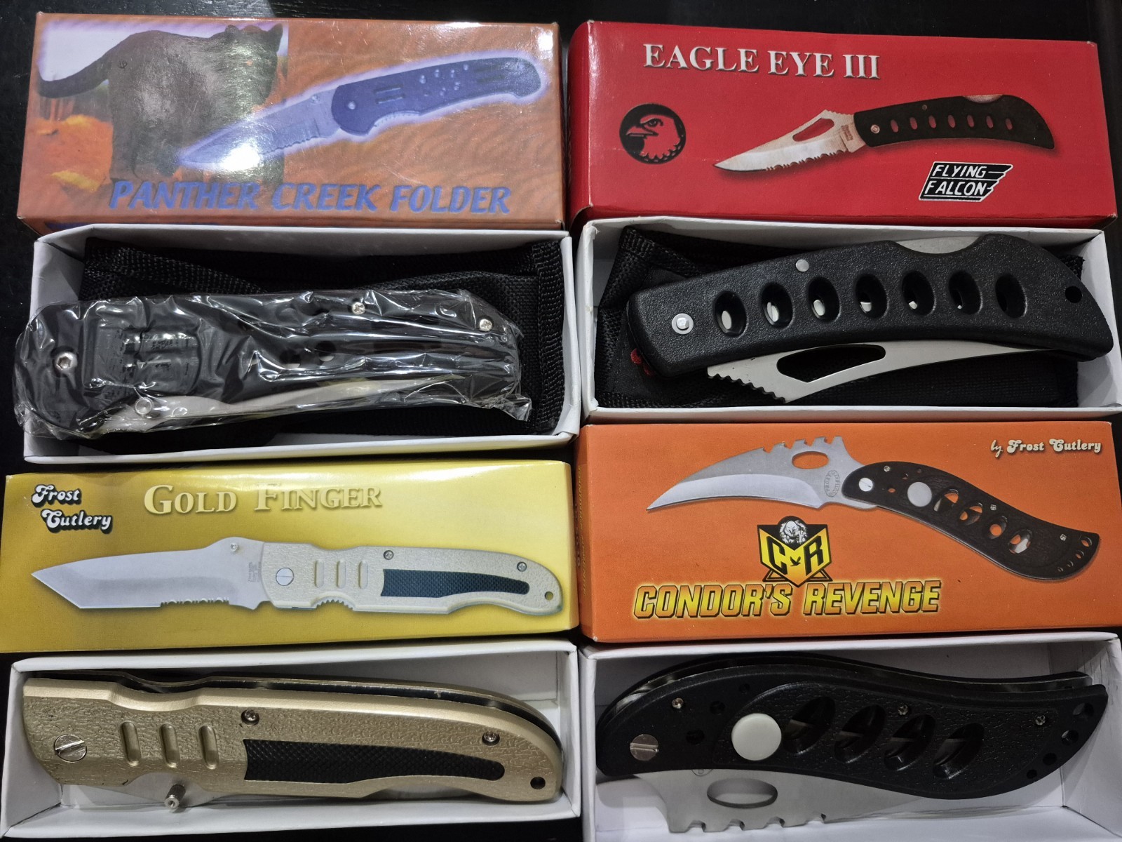 Frost Cutlery Nice Mixed Folding Pocket Knife Lot Of 4