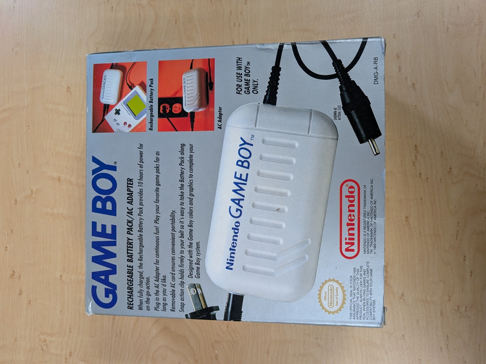 Nintendo Original Game Boy Rechargeable Battery Pack AC Adapter And Box Untested