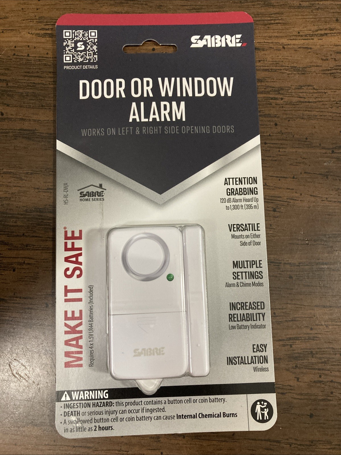 Sabre HS-RL-DWA Wireless Door or Window Alarm 120 Db Alarm