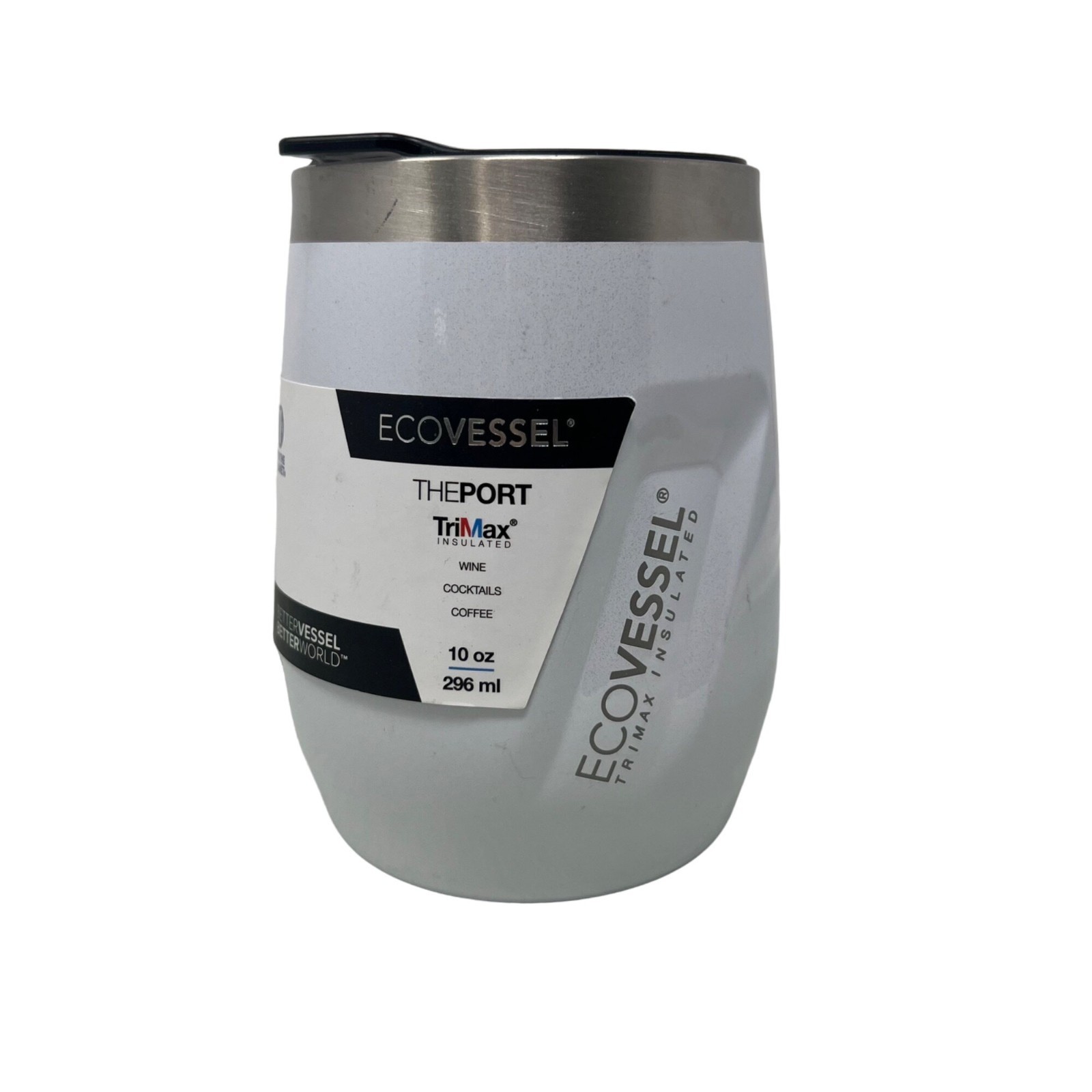 Eccovessel Tumbler Port 10oz Insulated Stainless Steel Wine and Whiskey NEW
