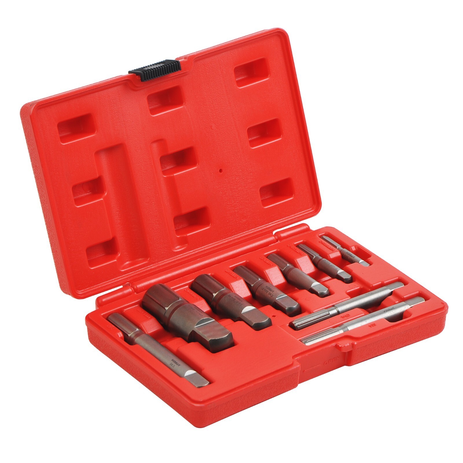 9 Piece Pipe Extractor Set Broken Pipe Extractors 1/8 to 1 Inch Size Range