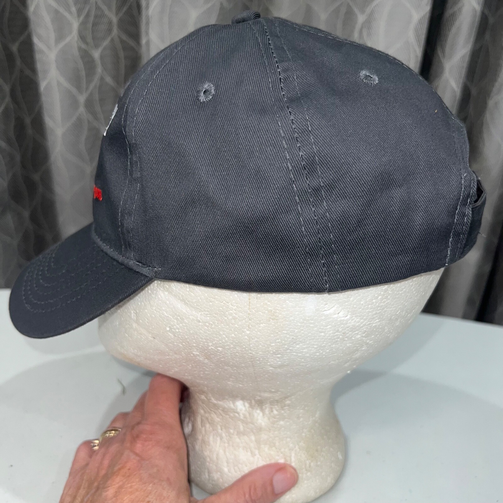 Sagatuck Michigan Wild like a Wolf Gray Youth Hat Cap Hook Loop EUC