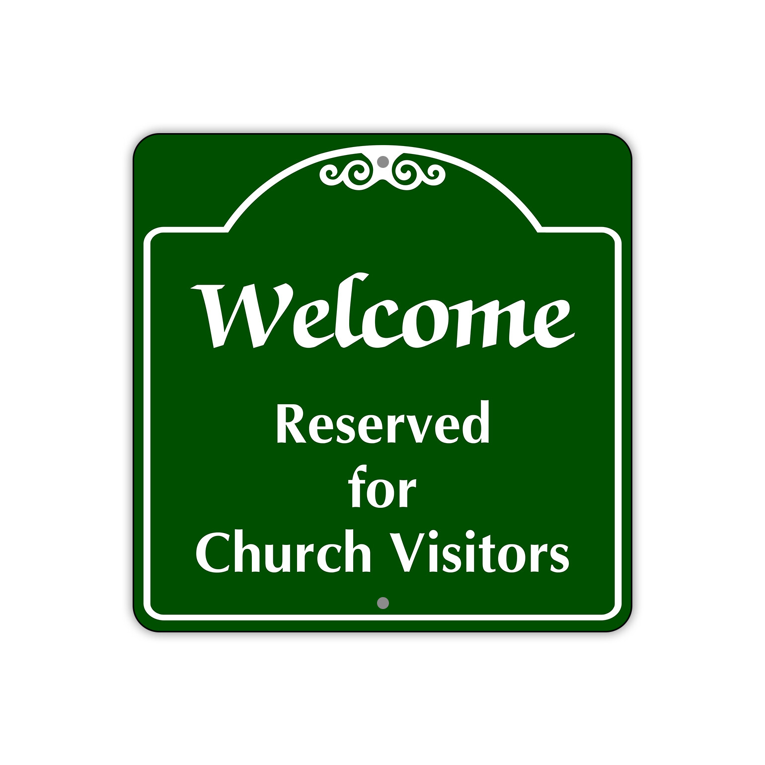 Welcome Reserved For Church Visitors Unique Novelty Aluminum Metal Sign 12"x12"