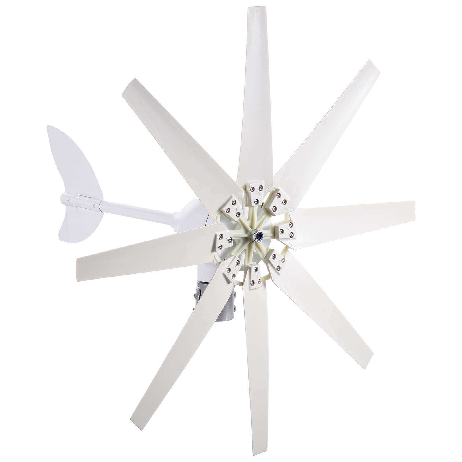 1200W Wind Turbine Generator 24V 8-Blade Wind Turbine Kit