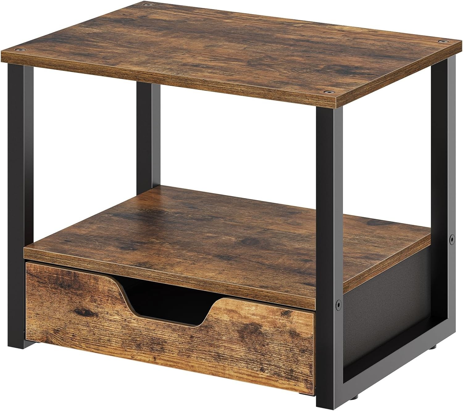 Desktop Printer Stand 2-Tier Printer Table W/ Non-Woven Drawer Multi-Purpose