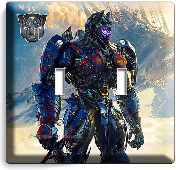 TRANSFORMERS AUTOBOTS OPTIMUS PRIME DOUBLE LIGHT SWITCH WALL PLATE COVER DECOR