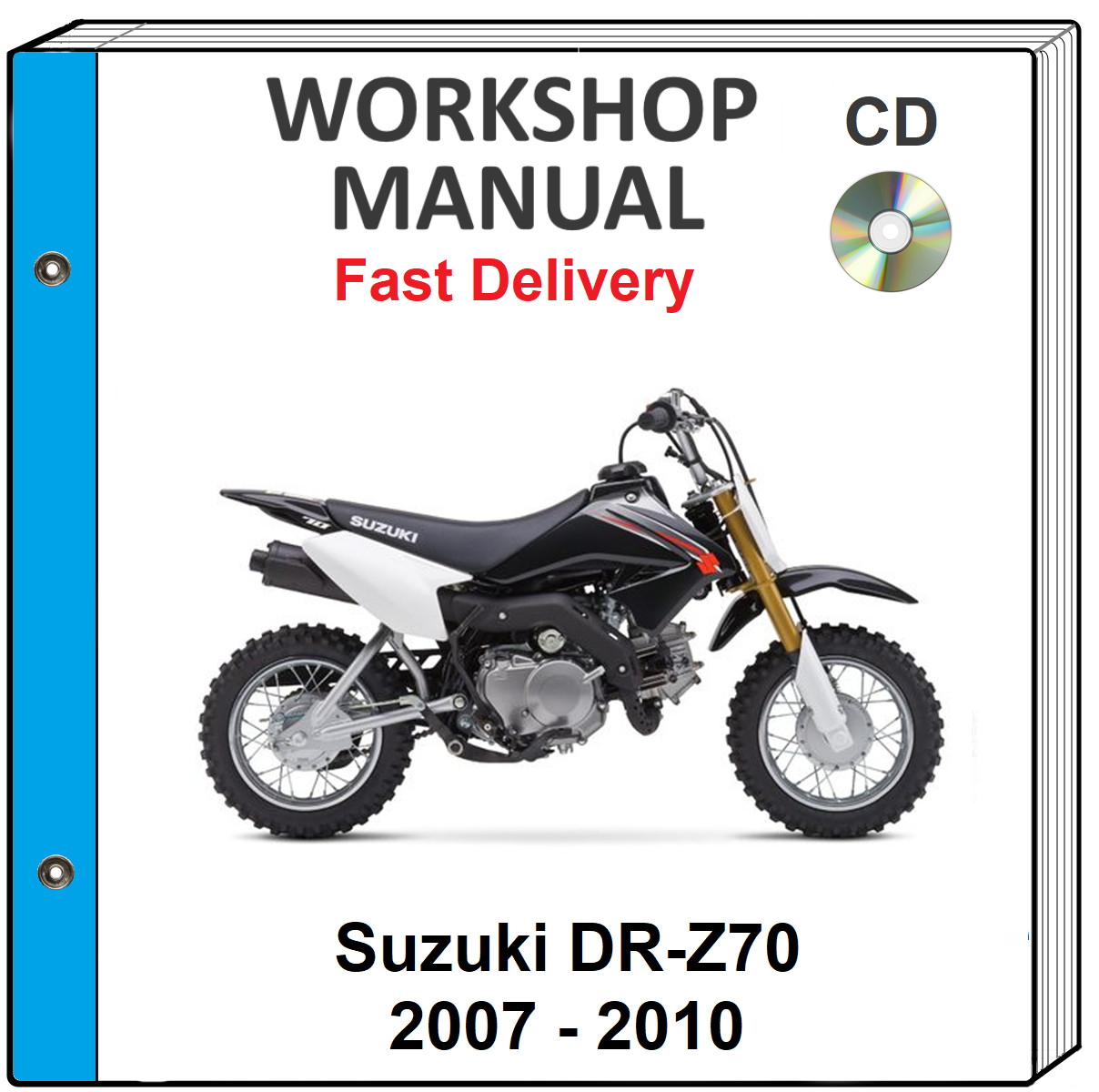 SUZUKI DRZ70 DR-Z70 2007 2008 2009 2010 SERVICE REPAIR SHOP MANUAL ON CD