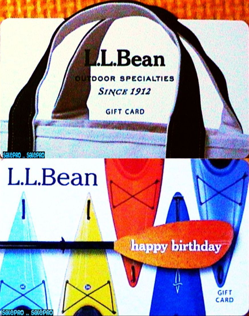2x L.L. BEAN 2009 2014 OUTDOOR SPECIALTIES SINCE 1912 COLLECTIBLE GIFT CARD LOT