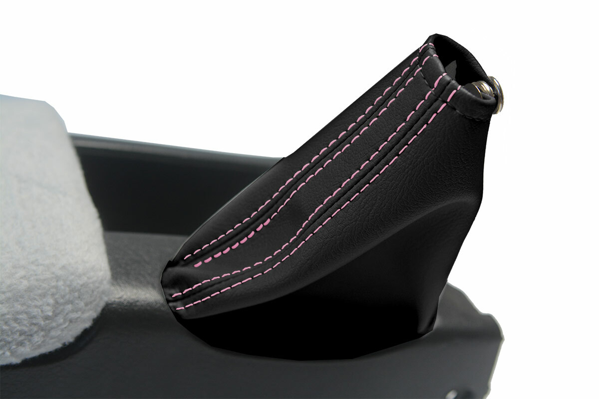 E Brake Boot Cover Leather for Nissan Skyline R32 1989-1993 Black Pink Stitch