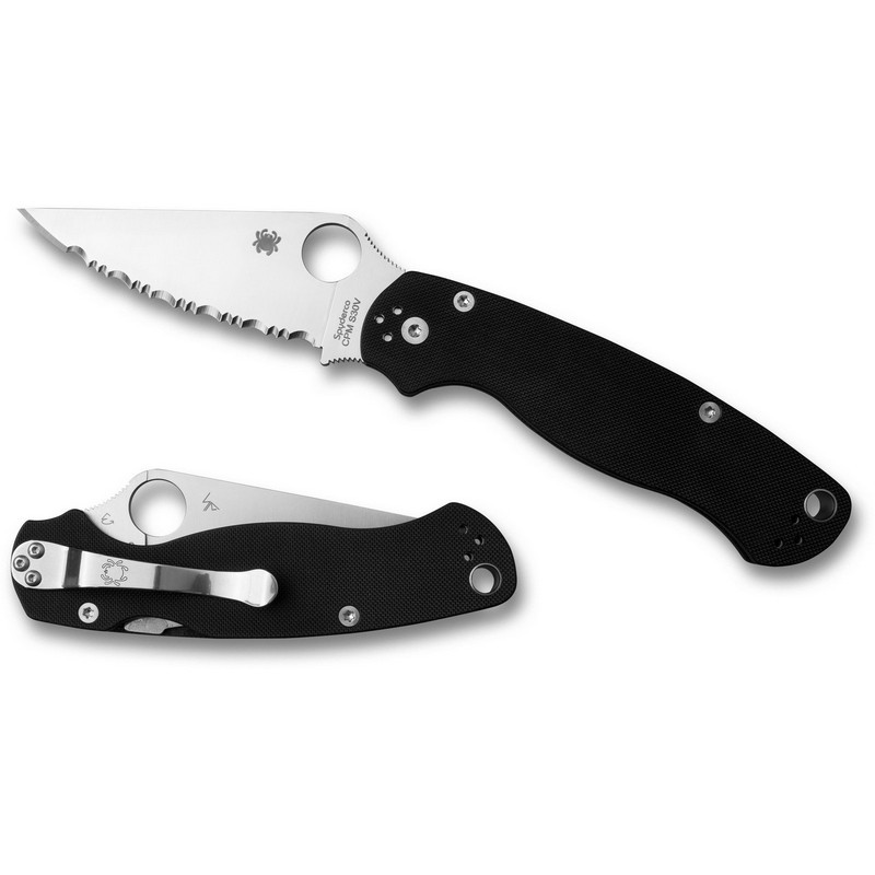 Spyderco C81GS2 Para Military 2 Folding Knife 3.42" CPM-S45VN Serrated Edge