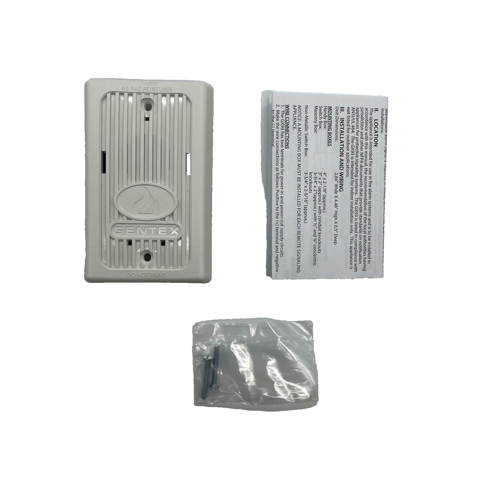 Gentex GX93-W - Same Day Shipping (SEALED)