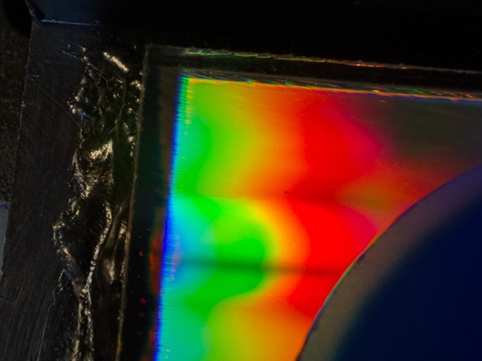 Precision Optical Diffraction Grating Assembly w/ Blue Interference Filter