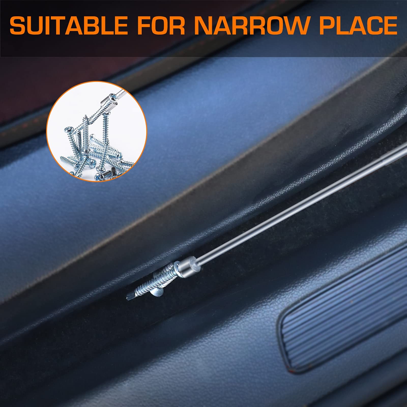 EverBrite 2-Piece Magnetic Pick Up Tool Set, Telescoping 360 Swivel...