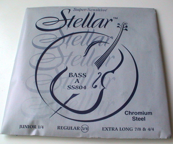 SUPER-SENSITIVE STELLAR CHROMIUM STEEL BASS SS804 REGULAR 3/4 "A" STRING