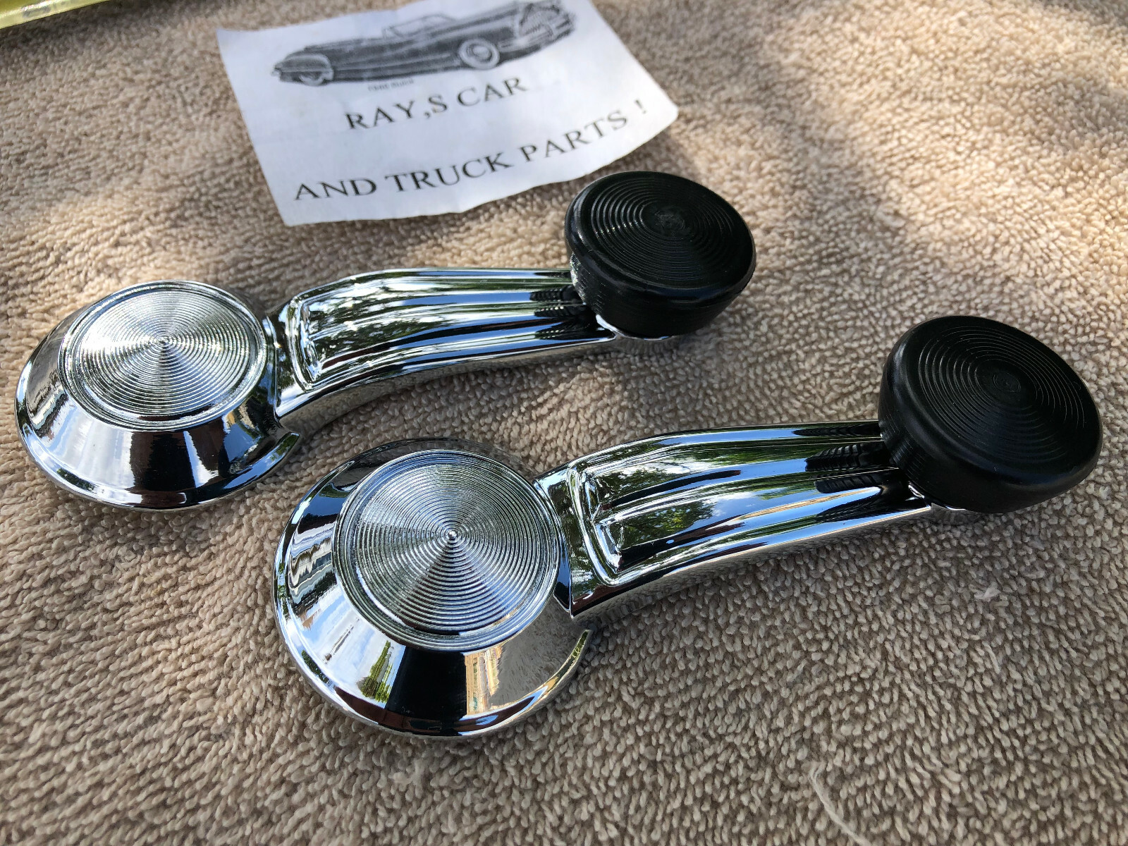 NEW PAIR OF 1967 TO 1982 CHEVROLET REPLACEMENT INTERIOR WINDOW CRANK HANDLES !