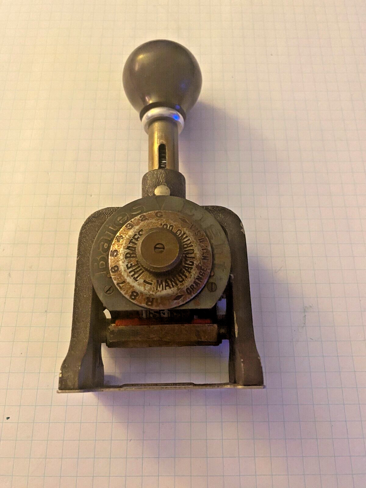 Bates numbering machine, 5wheels, style E