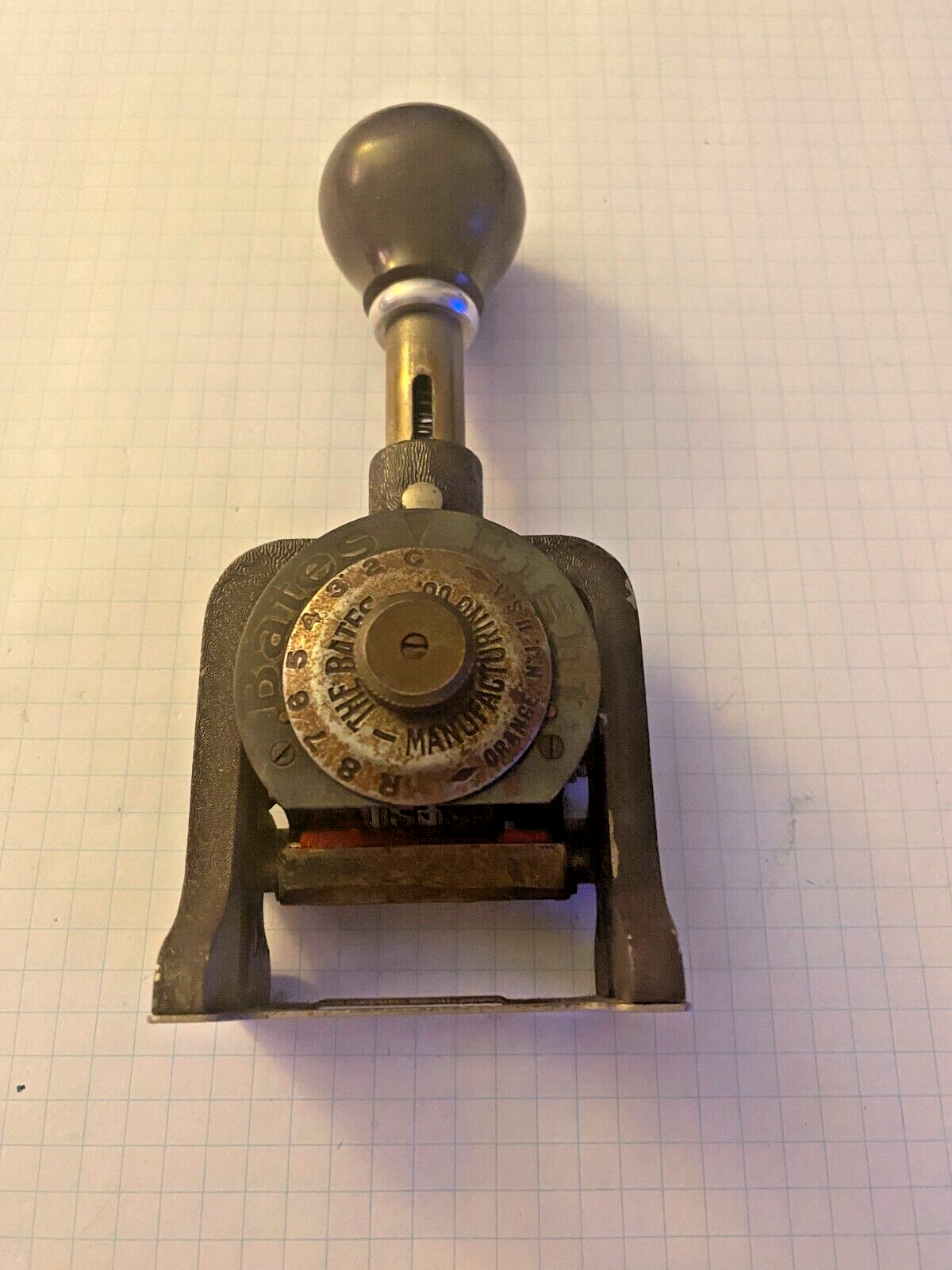 Bates numbering machine, 5wheels, style E