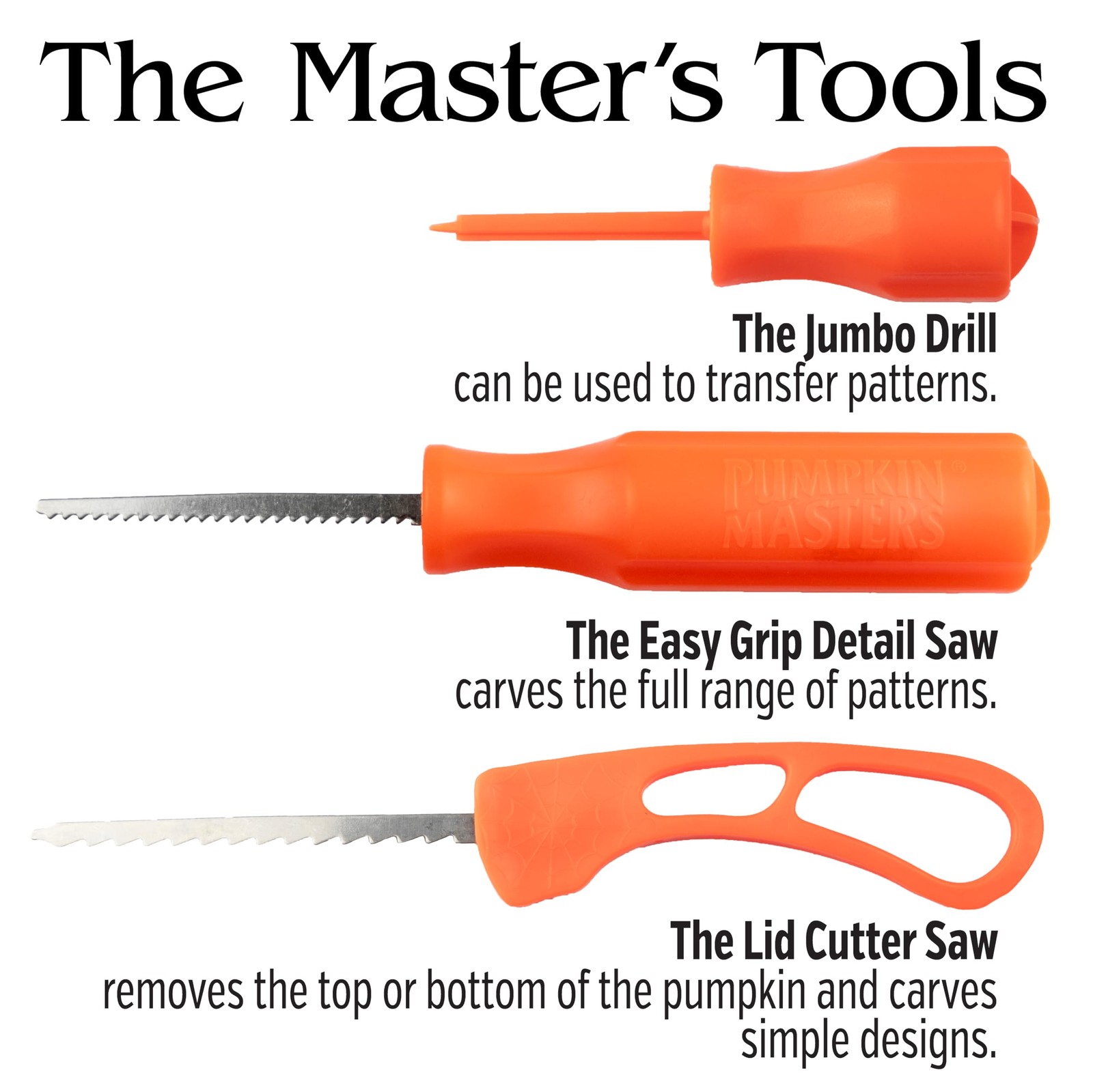 Pumpkin Masters Premium All in One Carving Kit – Comprehensive 39.4", Silver