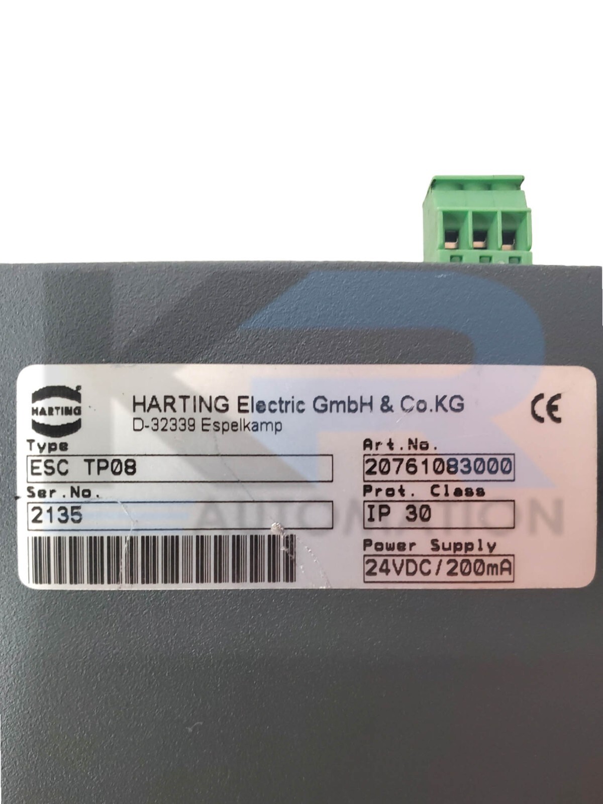 Harting ESC-TP08 Ethernet Switch 8-Port 24VDC 200MA